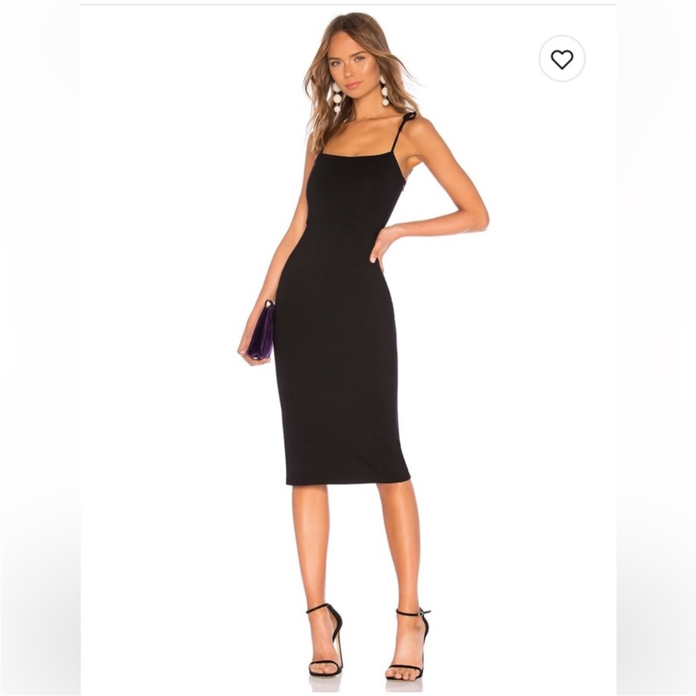 LPA tie straps midi black XS dress